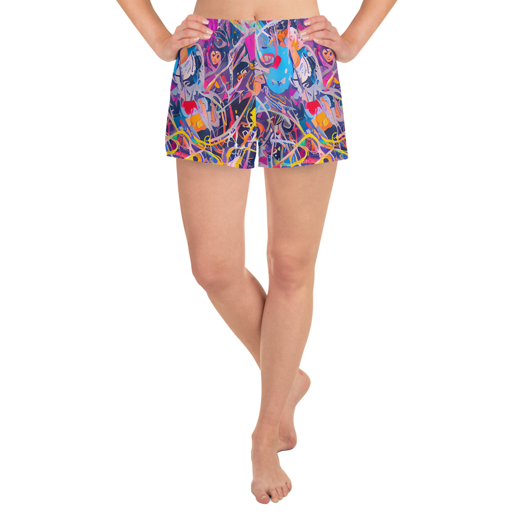 Women’s Athletic Shorts - Vibrant Fusion