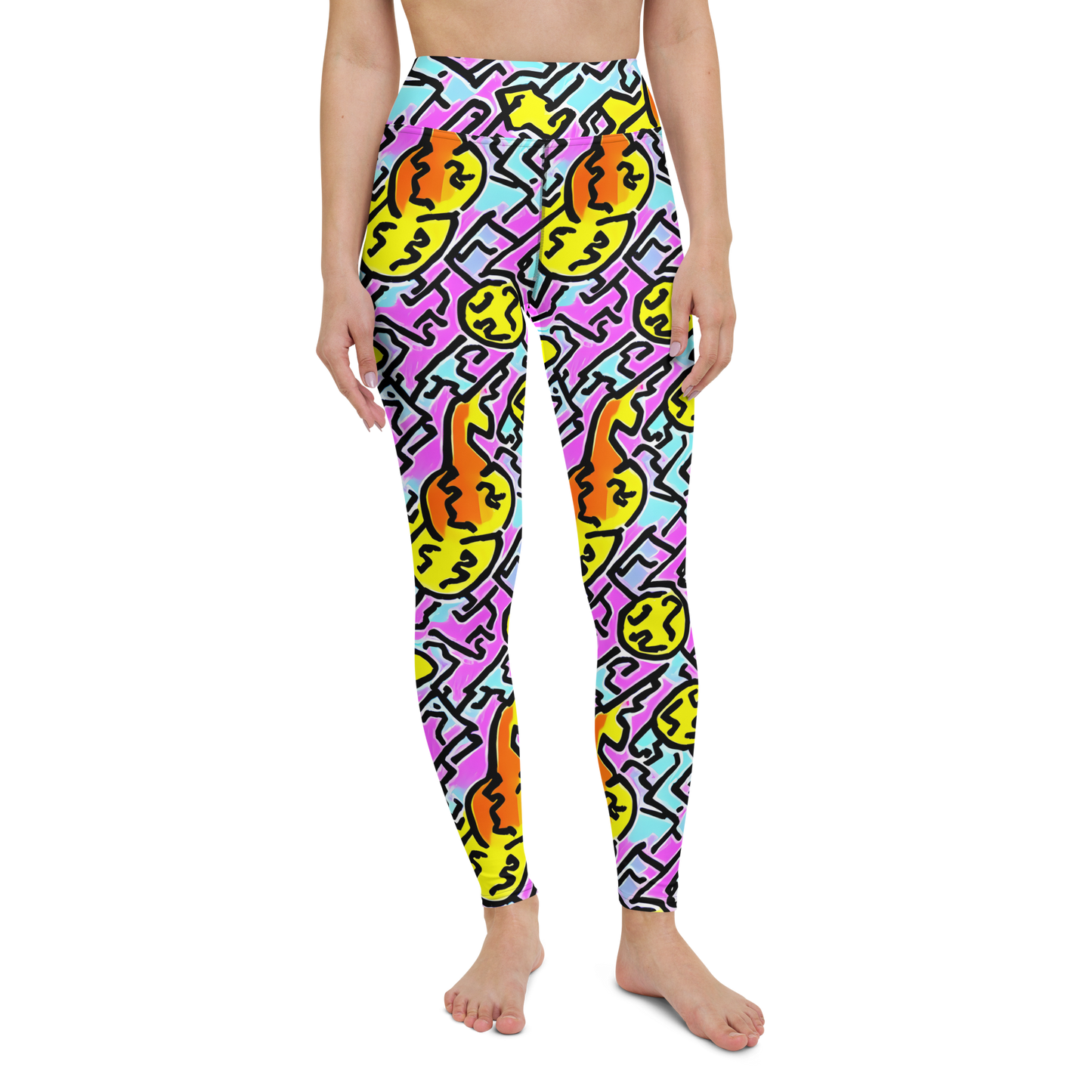 Yoga Leggings - Punk Doodles