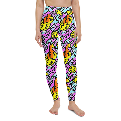 Yoga Leggings - Punk Doodles