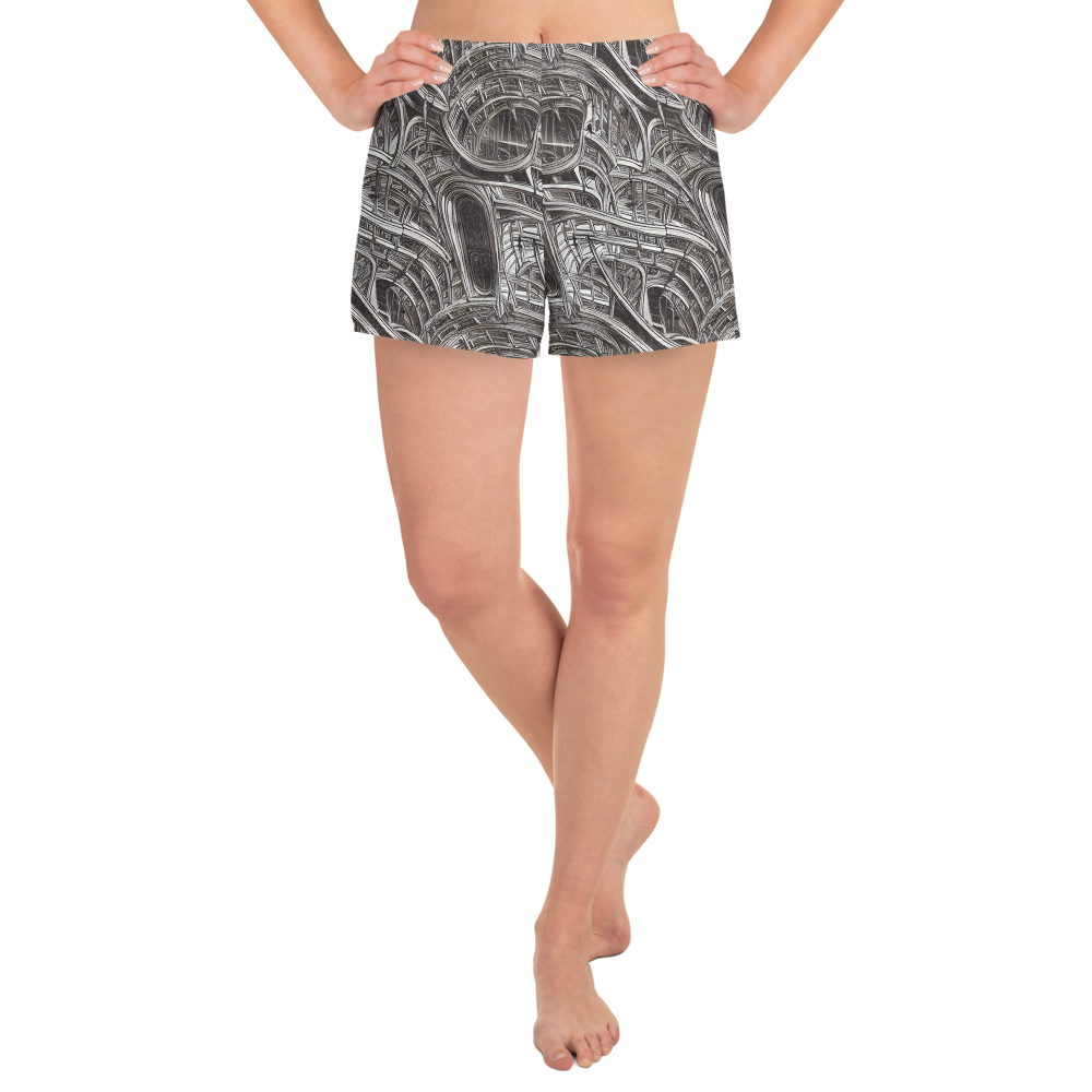 Women’s Athletic Shorts - Piranesi's Dream