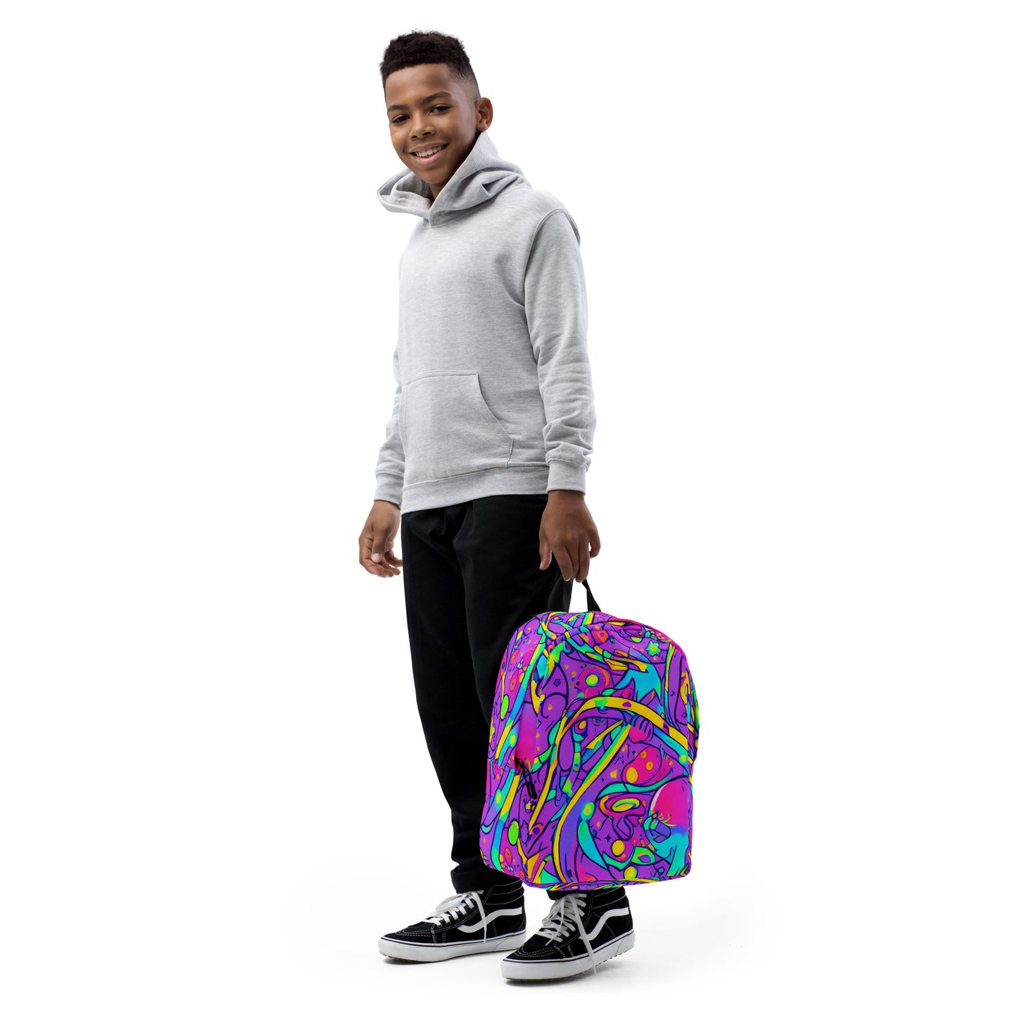 Minimalist Backpack - Neon Galaxy Whirl