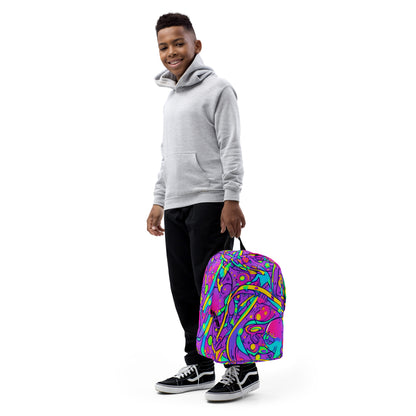 Minimalist Backpack - Neon Galaxy Whirl