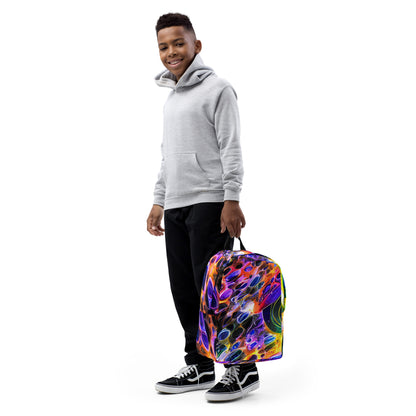 Minimalist Backpack - Neon Orbits