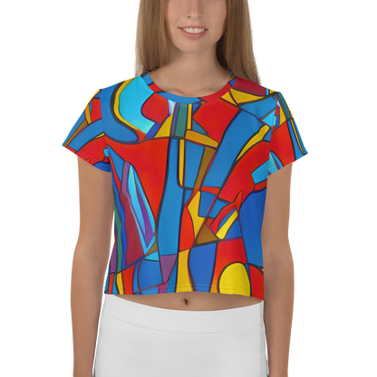 Women's Crop Tee - Mondrian Maze