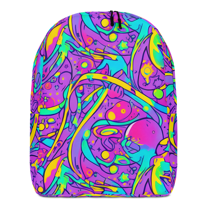 Minimalist Backpack - Neon Galaxy Whirl