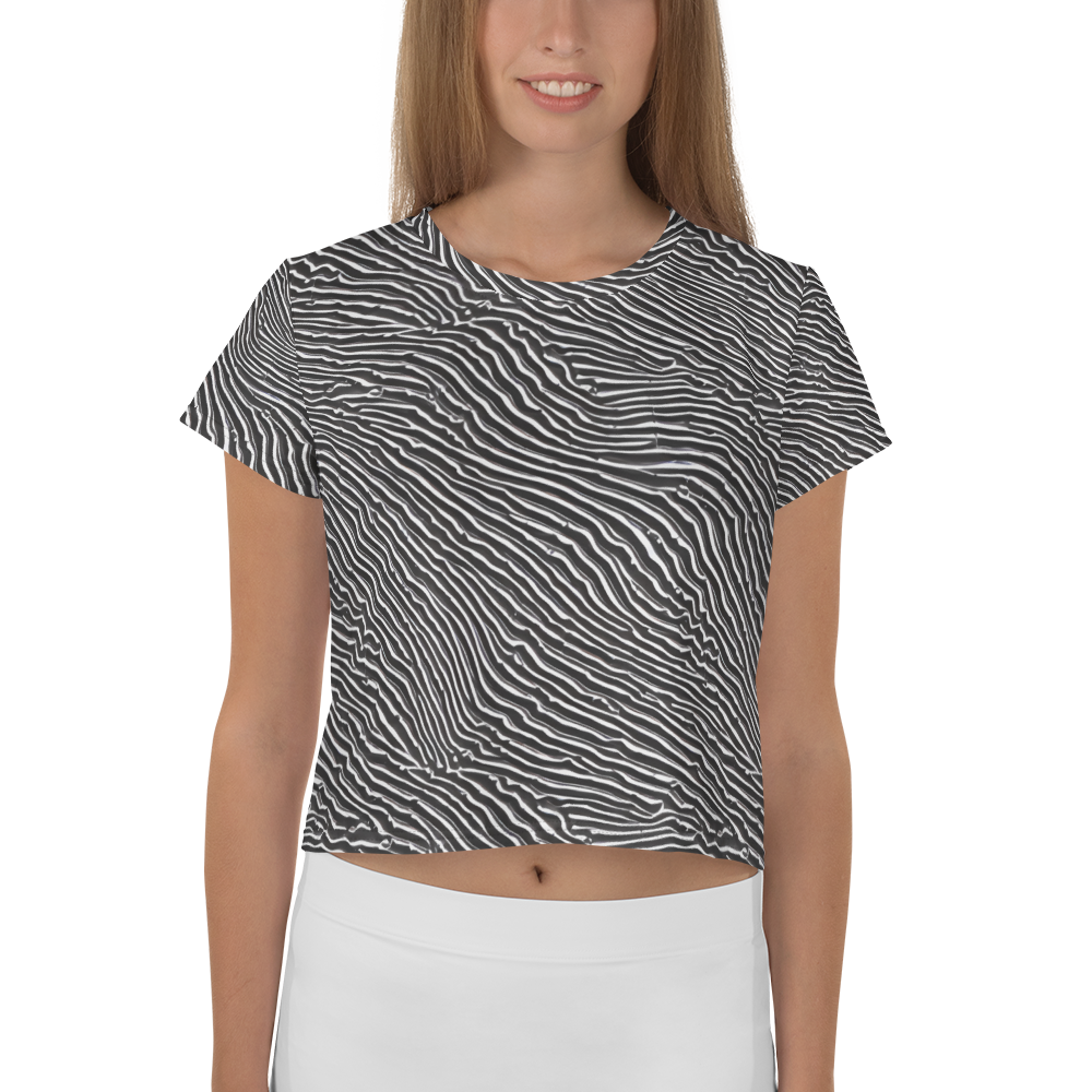 Women's Crop Tee - Hypnotic Waves