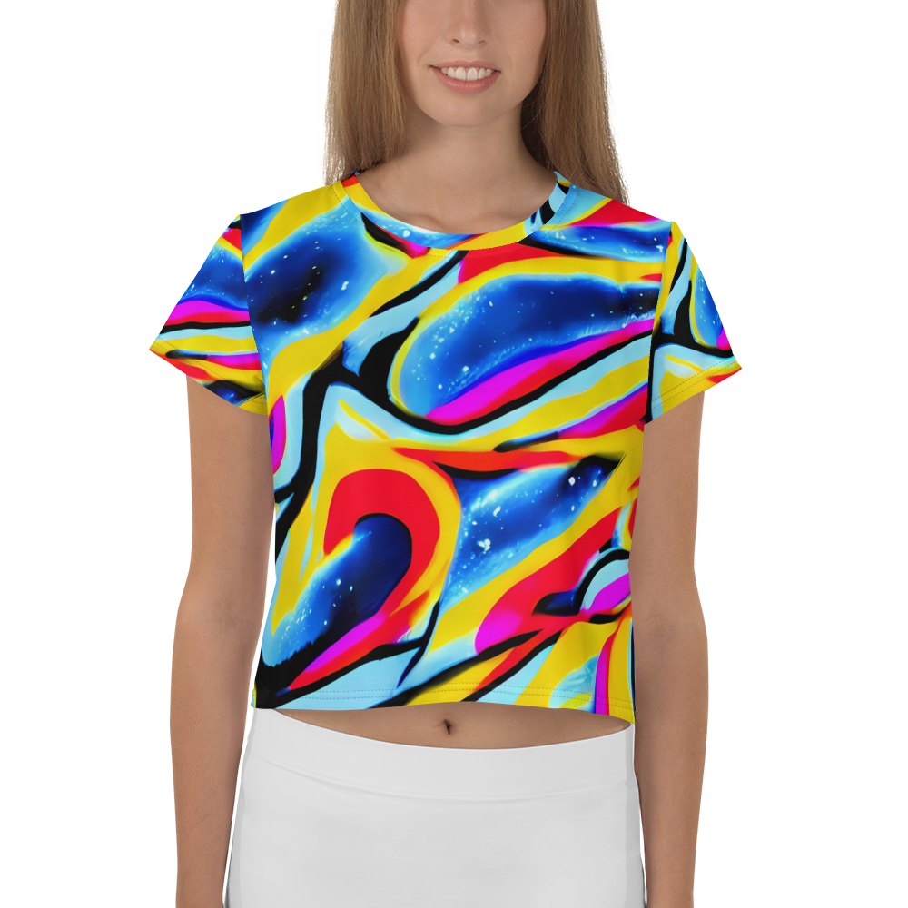 Women's Crop Tee - Electric Dreamscape