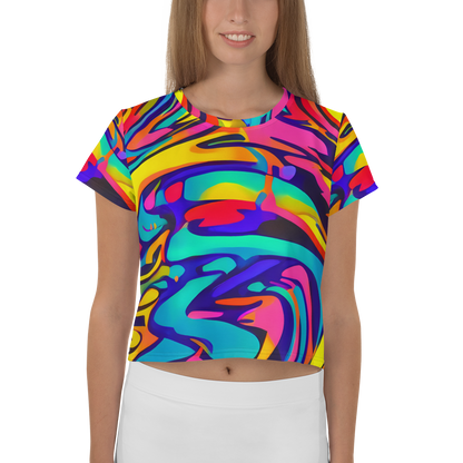 Women's Crop Tee - Electric Ecstasy