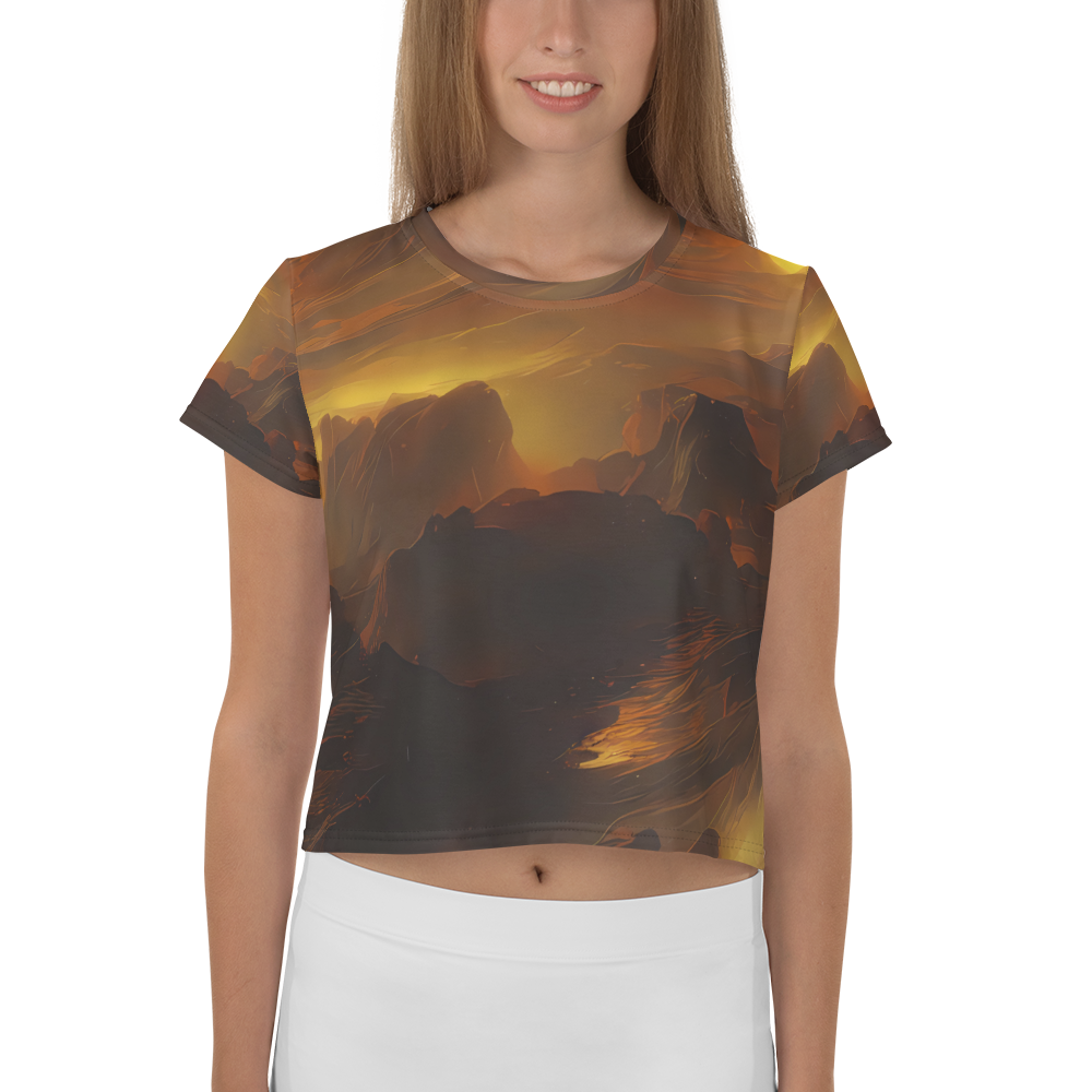 Women's Crop Tee - Sunset Shores