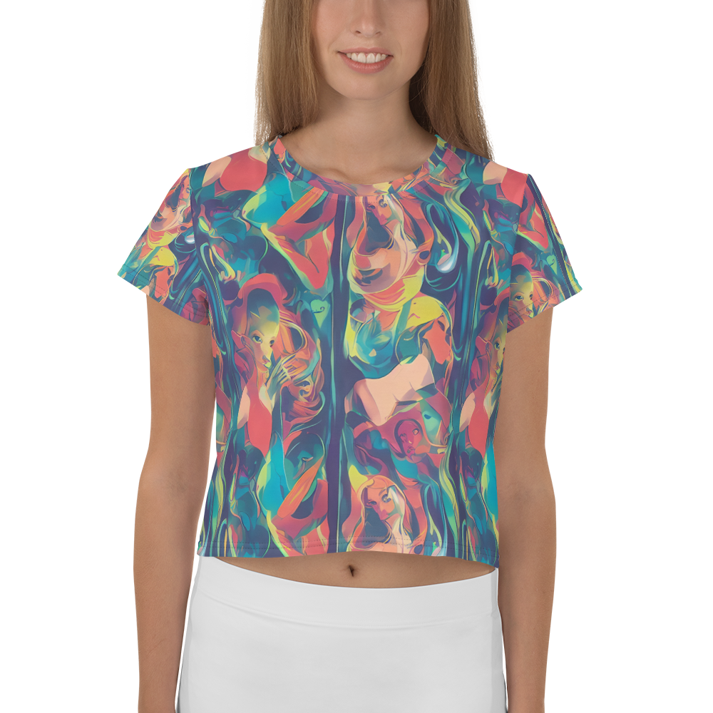 Women's Crop Tee - Neon Aurora