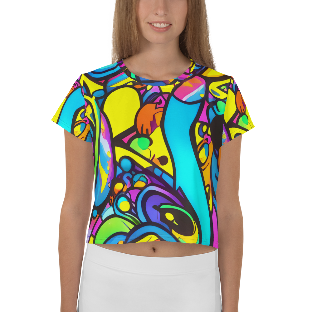 Women's Crop Tee - Kaleidoscopic Flow