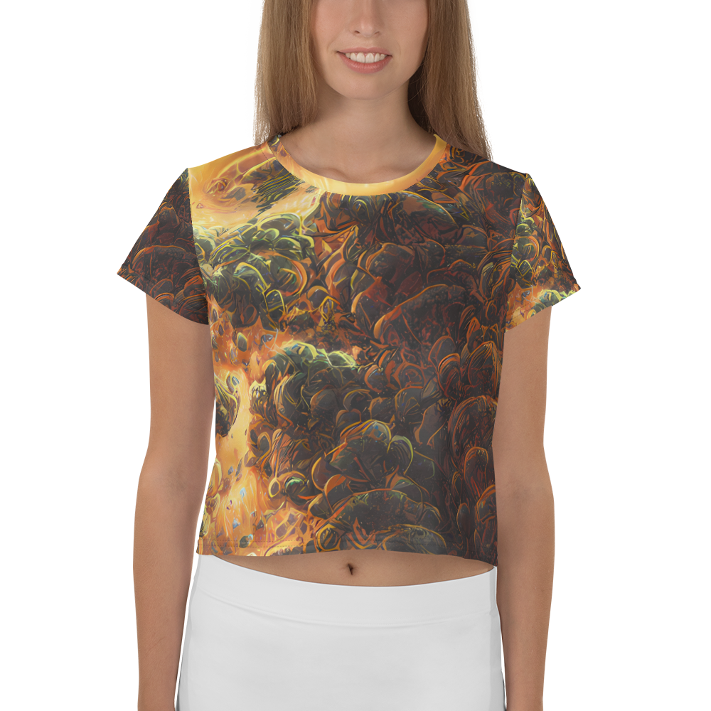 Women's Crop Tee - Volcanic Cascade