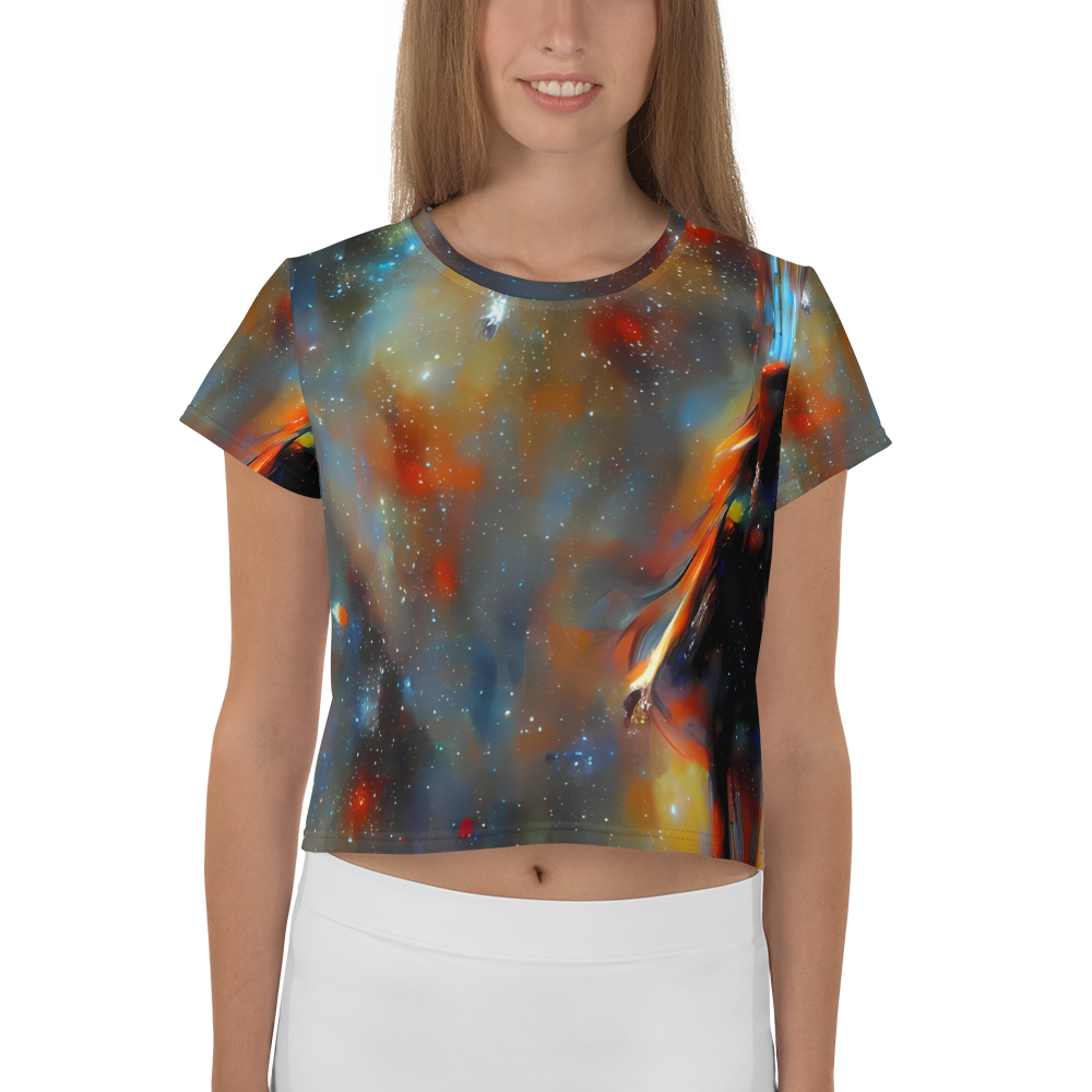 Women's Crop Tee - Brush Nebula