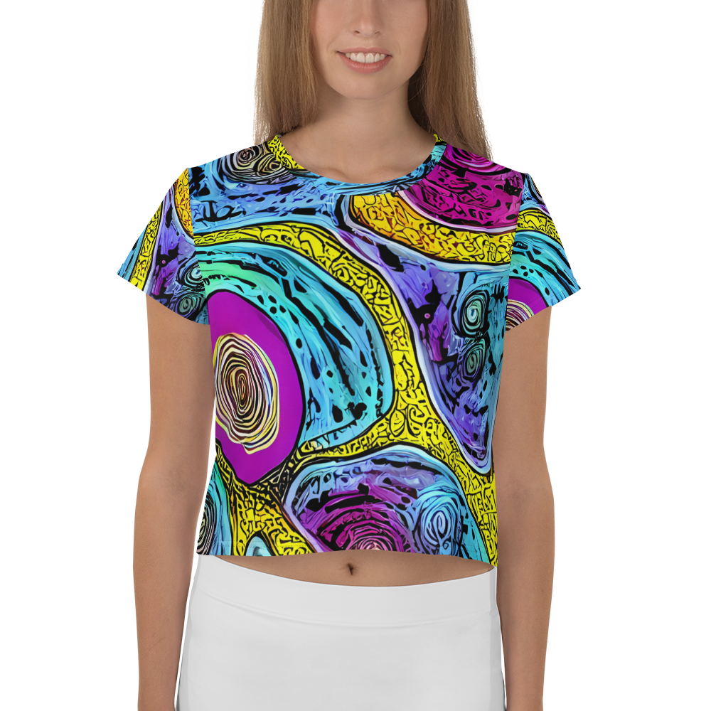 Women's Crop Tee - Orbiting Orbs