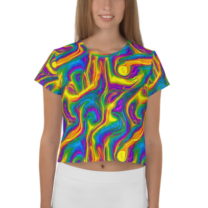 Women's Crop Tee - Electric Aurora