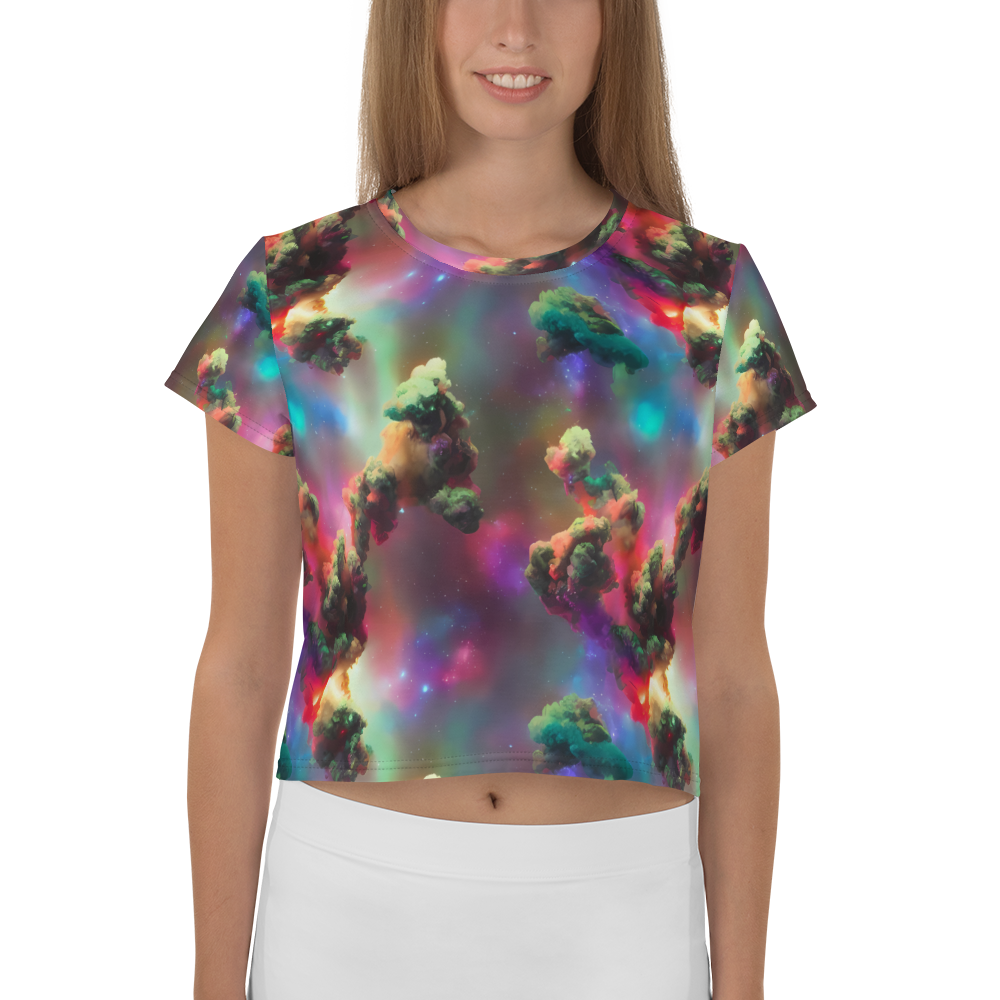 Women's Crop Tee - Nebula Dreams