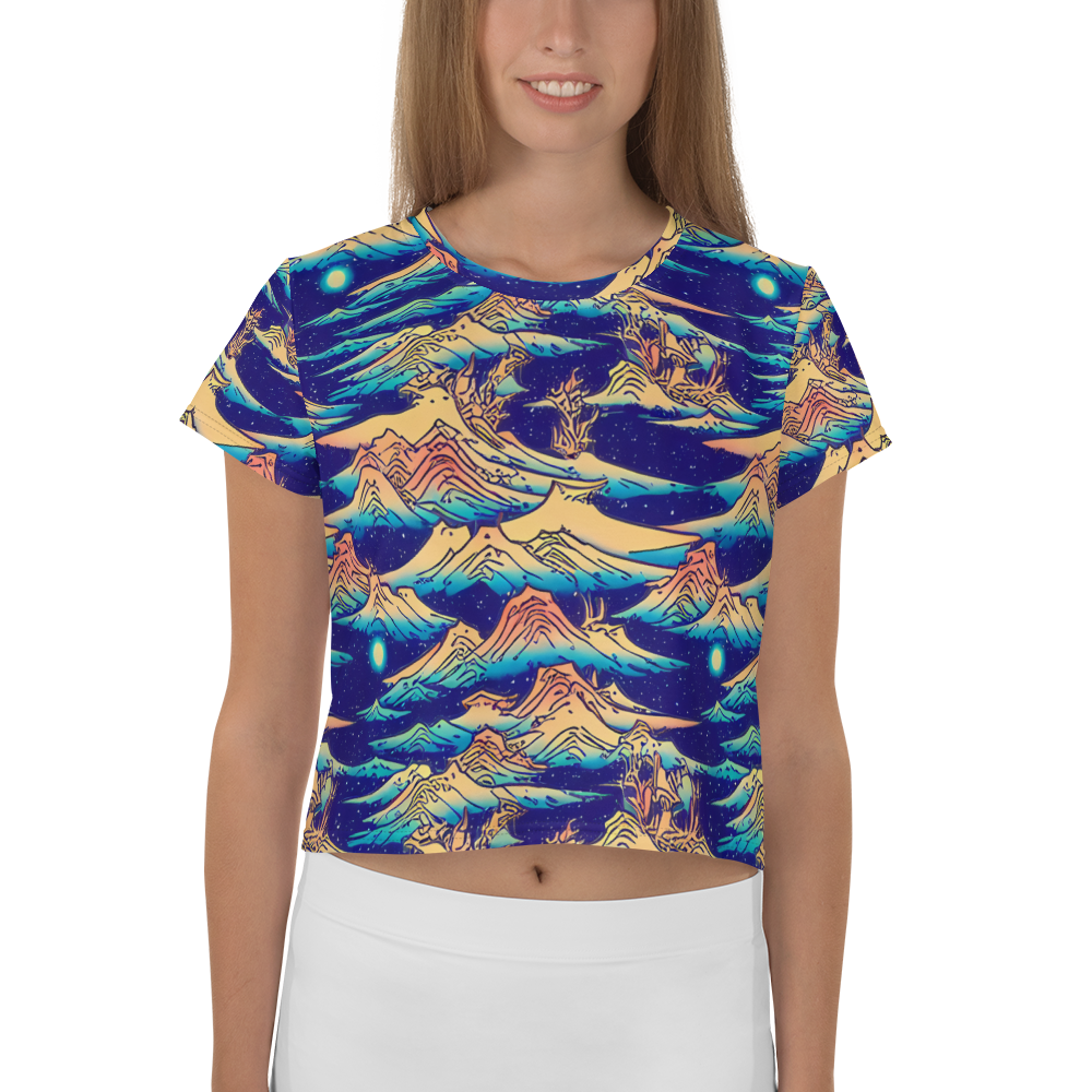 Women's Crop Tee - Mystical Mountain Mirage