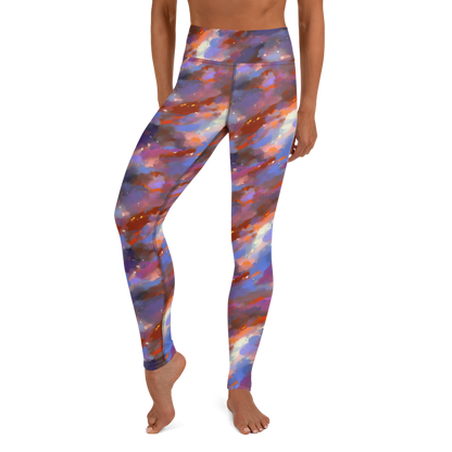 Yoga Leggings - Celestial Brushstroke