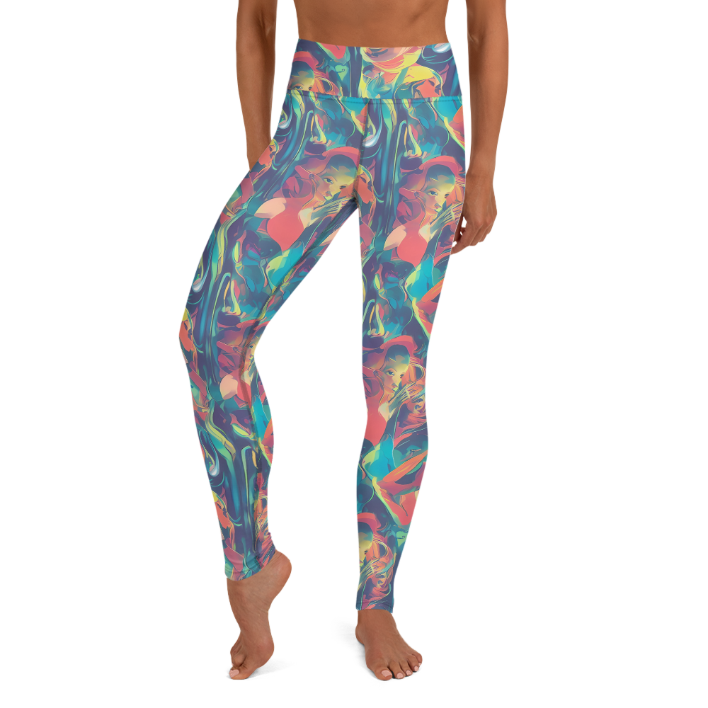 Yoga Leggings - Neon Aurora