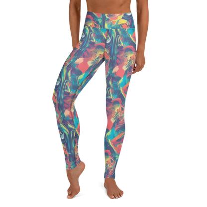 Yoga Leggings - Neon Aurora