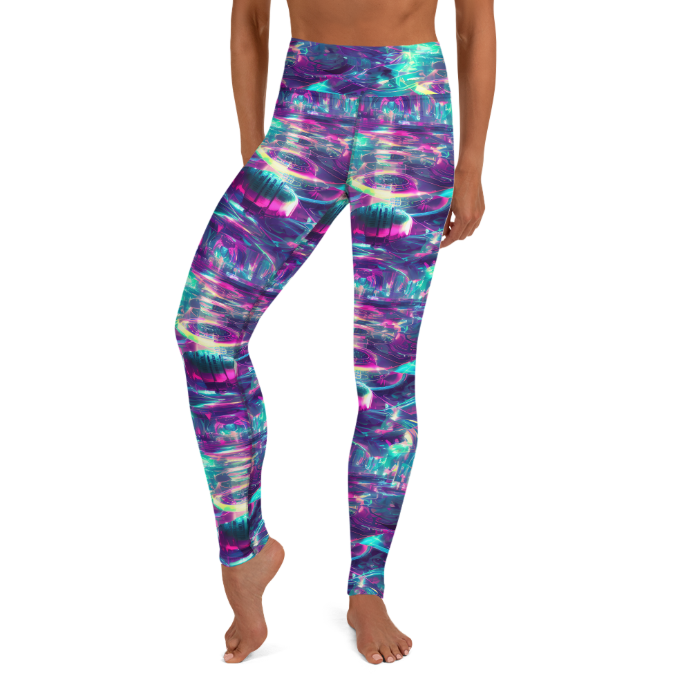 Yoga Leggings - Synthwave Surge