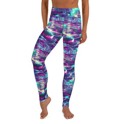 Yoga Leggings - Synthwave Surge