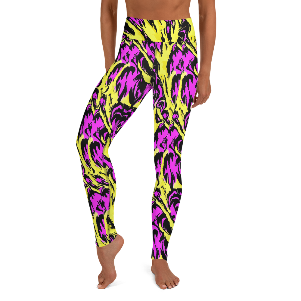 Yoga Leggings - Neon Savanna