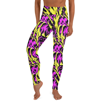 Yoga Leggings - Neon Savanna