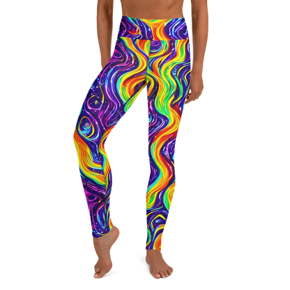 Yoga Leggings - Galactic Flames