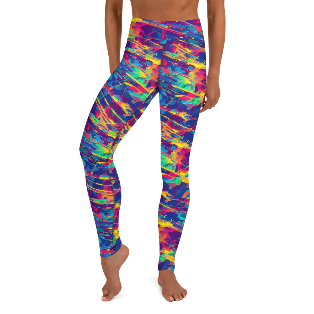 Yoga Leggings - Spectrum Streaks