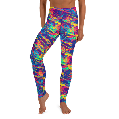 Yoga Leggings - Spectrum Streaks