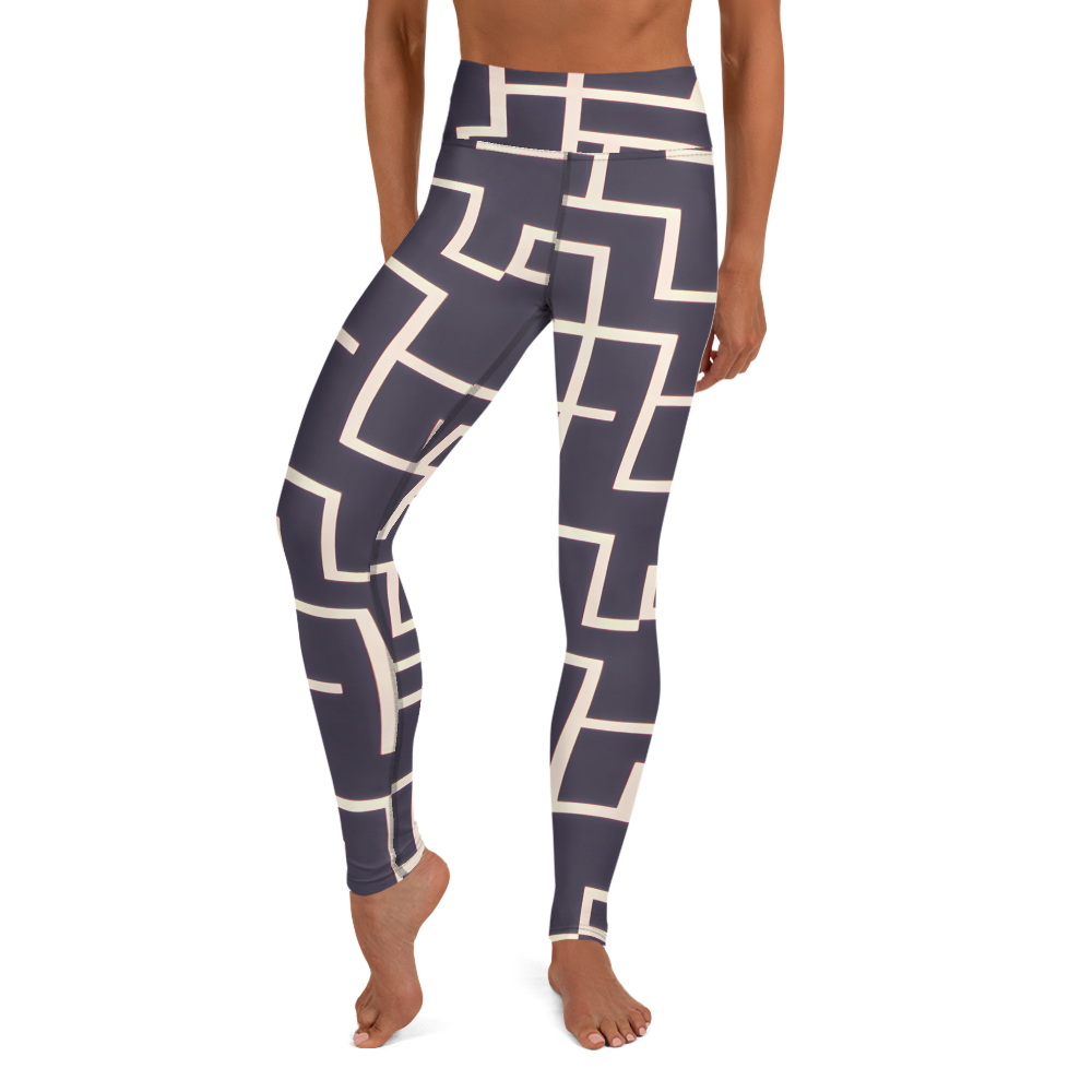 Yoga Leggings - Gilded Gridlock