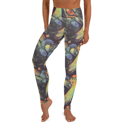 Yoga Leggings - Cosmic Scream