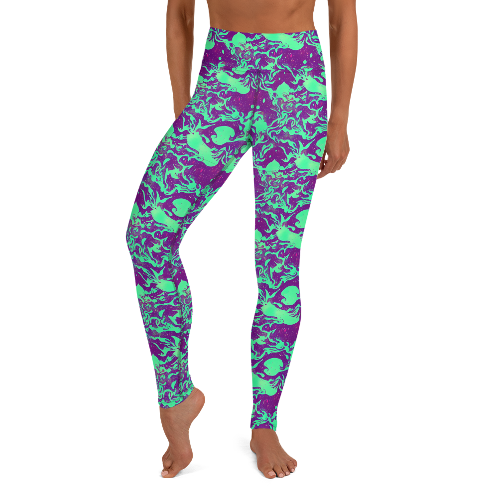 Yoga Leggings - Alien Ripples