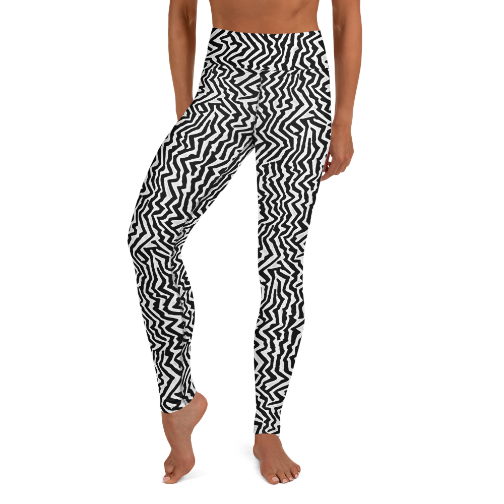 Yoga Leggings - Static Swirl