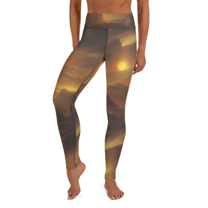 Yoga Leggings - Sunset Shores