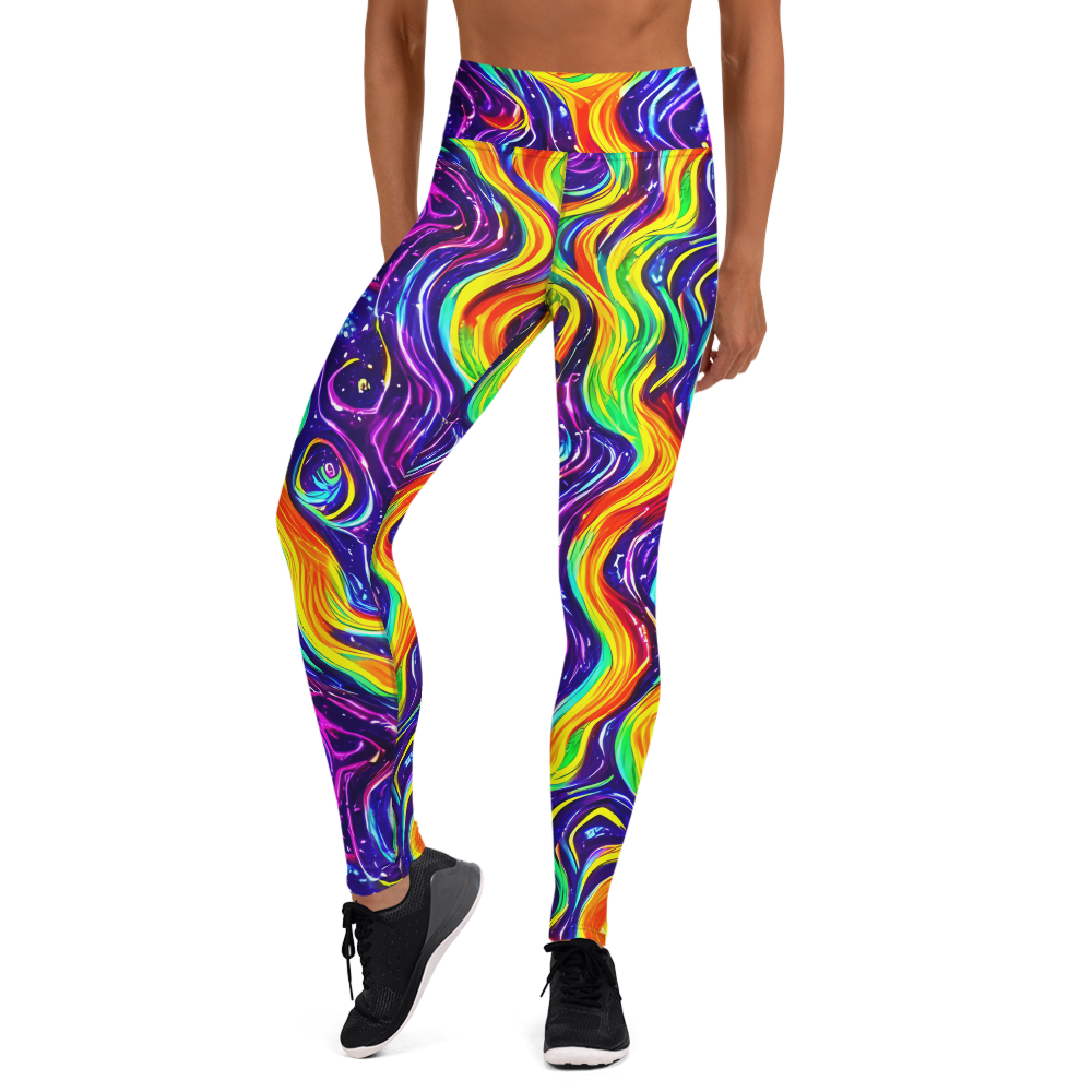 Yoga Leggings - Galactic Flames