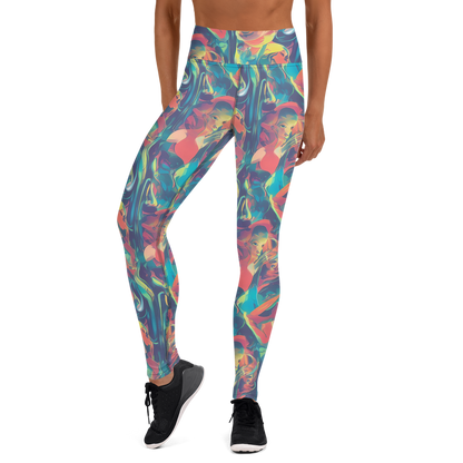 Yoga Leggings - Neon Aurora