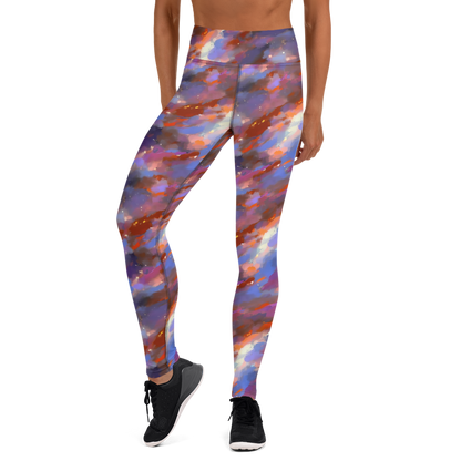 Yoga Leggings - Celestial Brushstroke