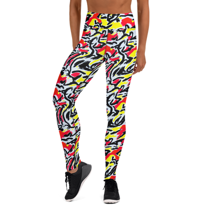 Yoga Leggings - Cosmic Brushstrokes