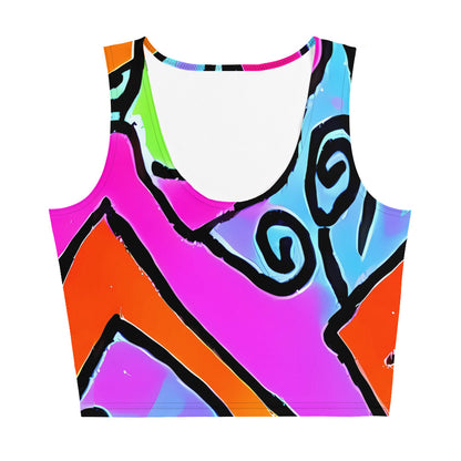 Crop Top - Electric Mosaic