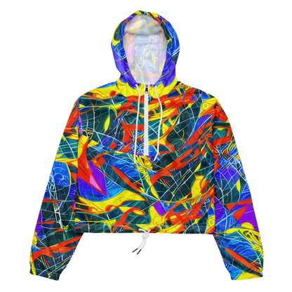 Women's Cropped Windbreaker - Arkhipov Waves