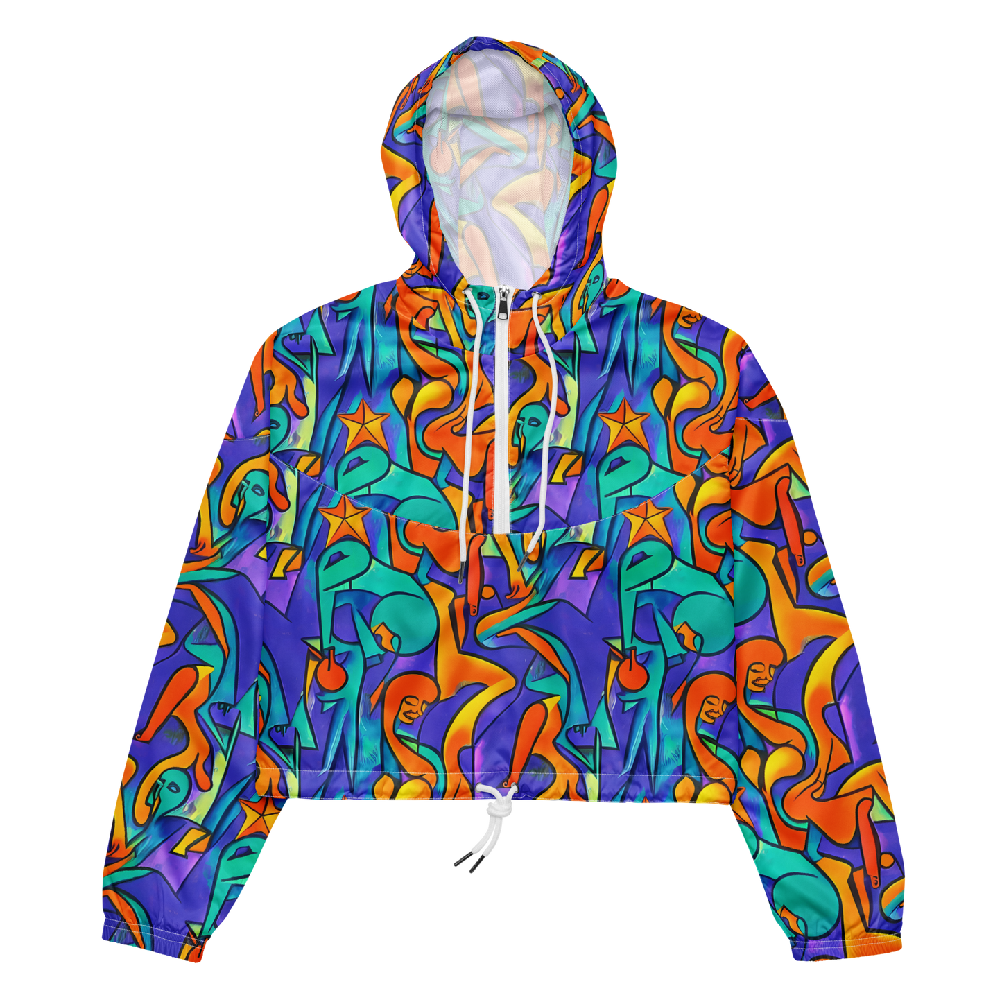 Women's Cropped Windbreaker - Surreal Movements