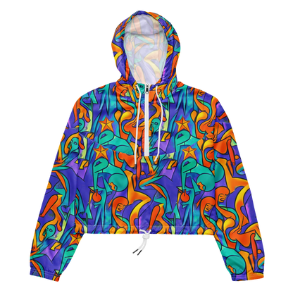 Women's Cropped Windbreaker - Surreal Movements