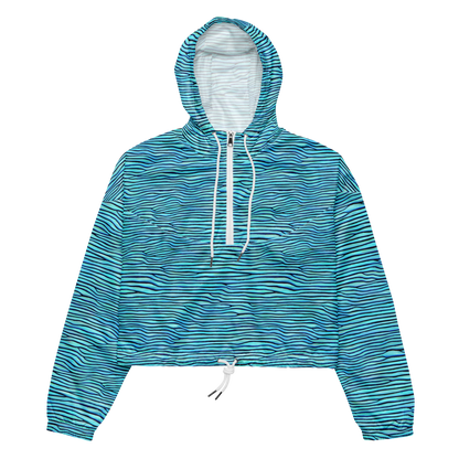 Women's Cropped Windbreaker - Aqua Drift