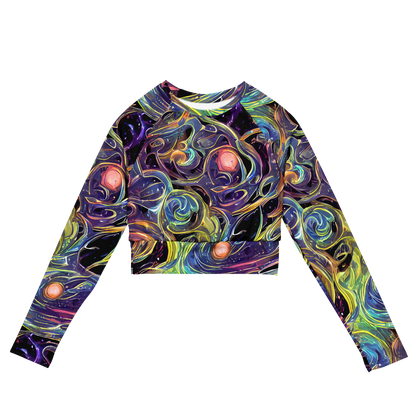 Long Sleeve Crop Top - Lebacq Swirl