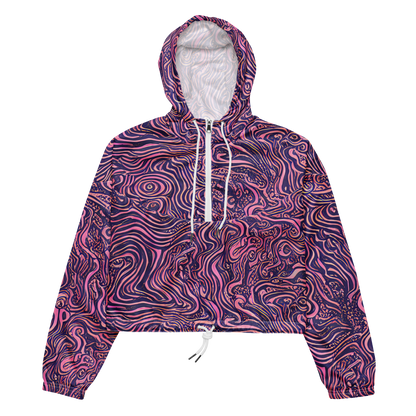 Women's Cropped Windbreaker - Ethereal Etch