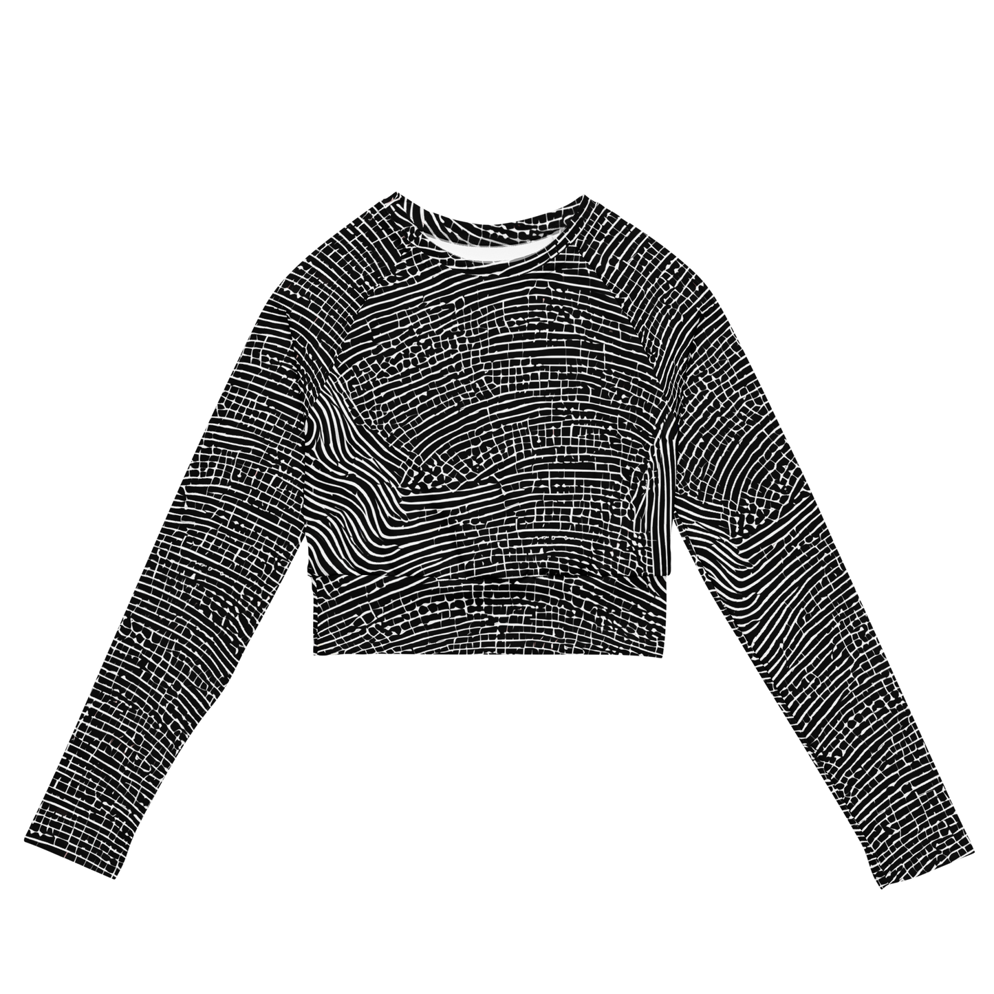 Long Sleeve Crop Top - Zenith Stripes