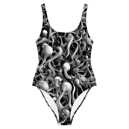 One-Piece Swimsuit - Fluid Monochrome