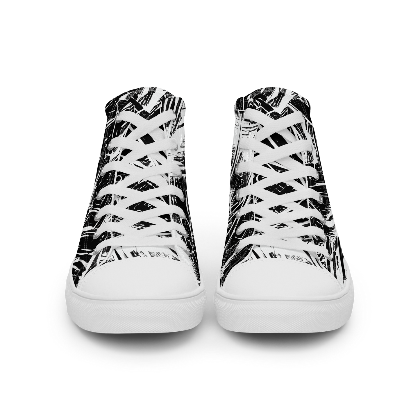 Men's High Top Canvas Shoes - Ferriss Fractals